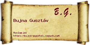 Bujna Gusztáv névjegykártya
